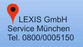 LEXIS GmbHService MünchenTel. 0800/0005150